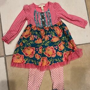 Matilda Jane dress/top with Leggings